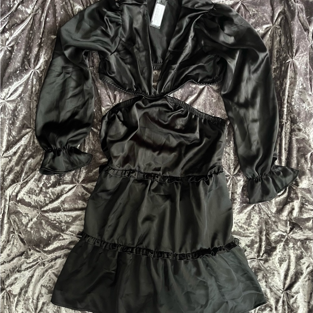 NWT Black Open Dress